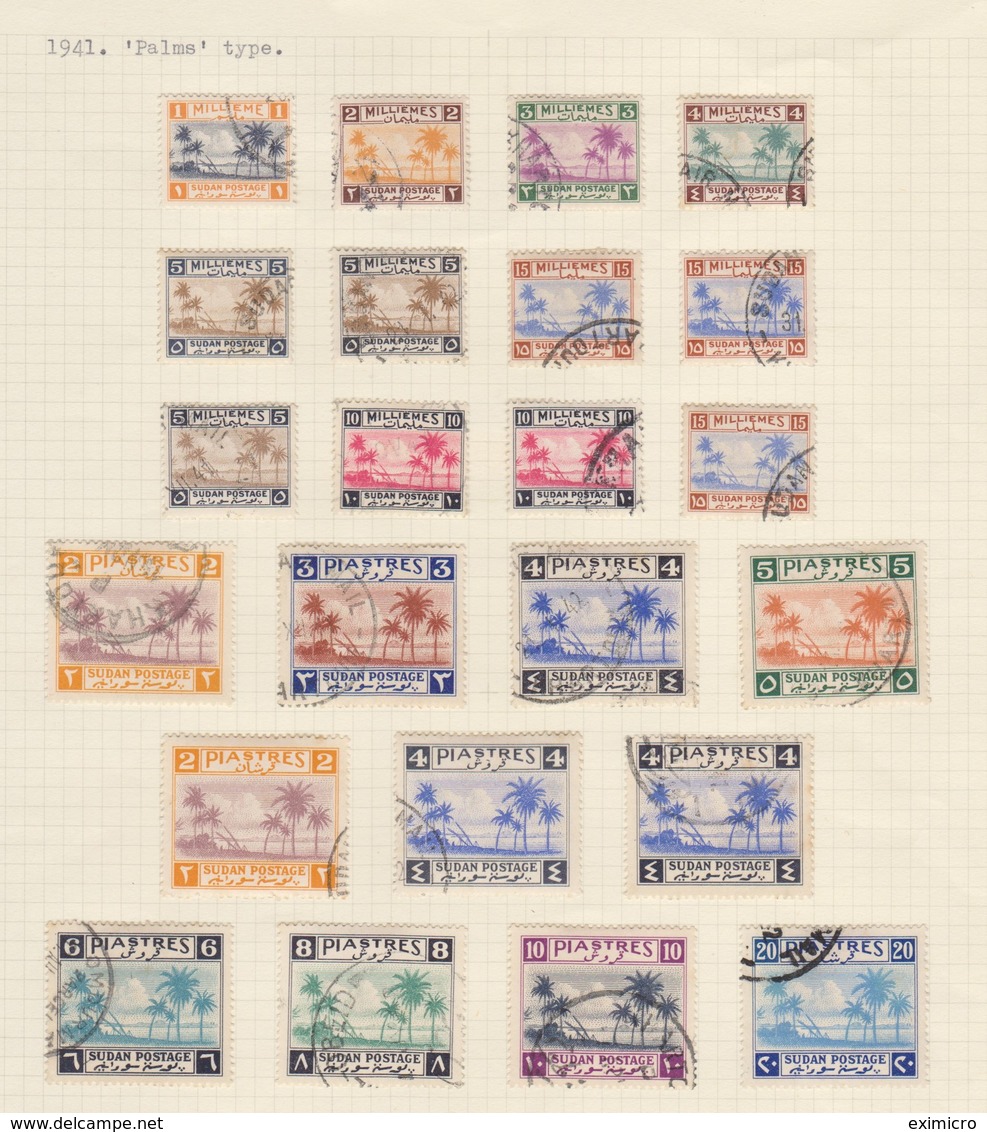 SUDAN 1941 SET + EXTRAS SG 81/95 FINE USED ON AN ALBUM PAGE Cat £88+ - Soudan (...-1951)