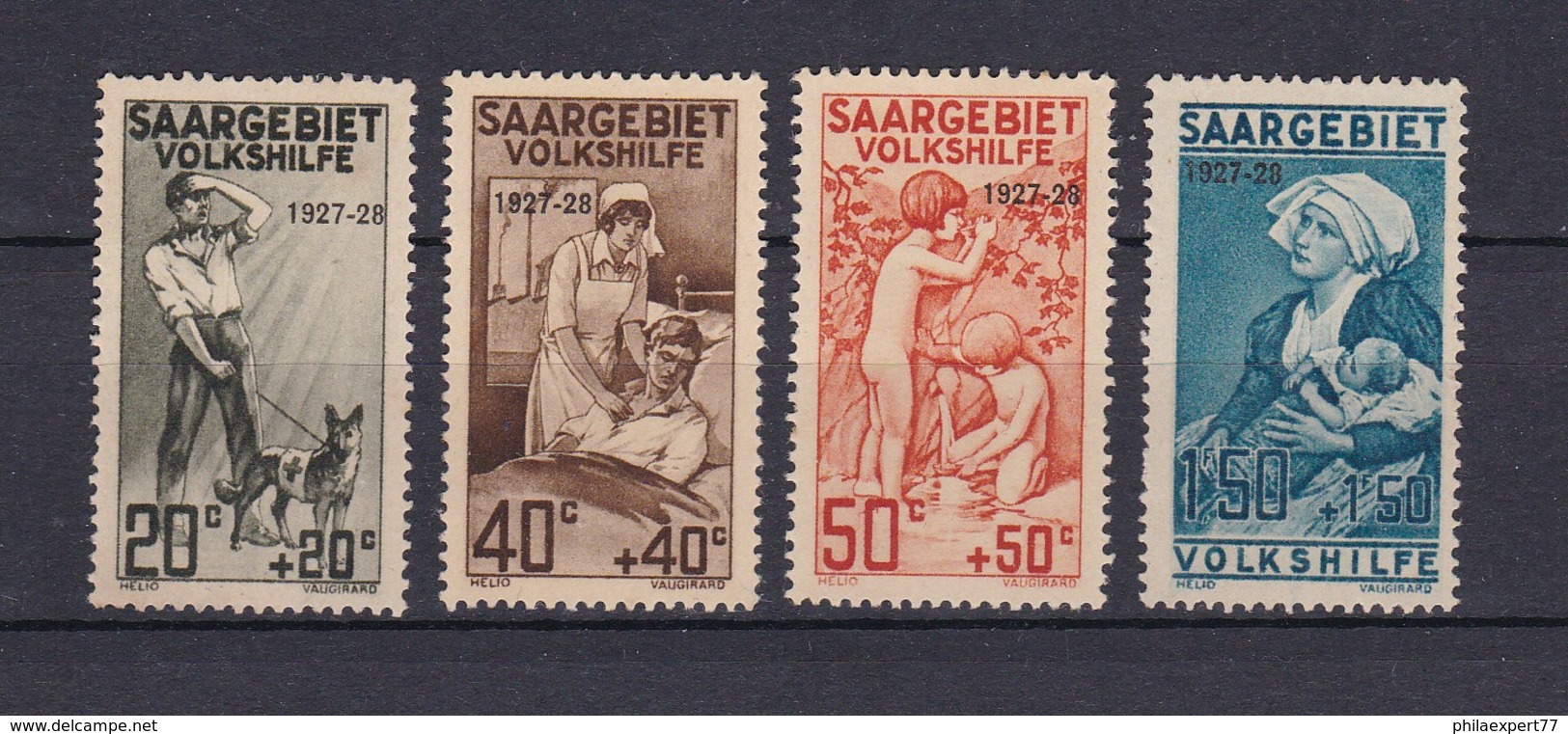 Saargebiet - 1927 - Michel Nr. 122/125 - Ungebr. - 35 Euro - Unused Stamps