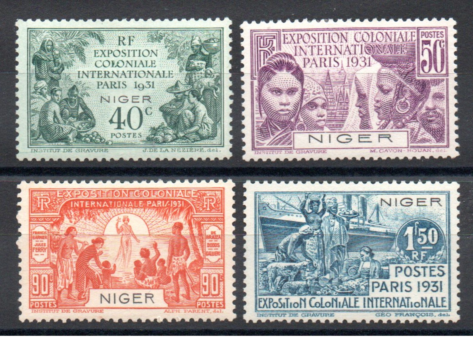 NIGER - YT N° 53 à 56 - Neufs * - MH - Cote: 27,00 € - Nuovi