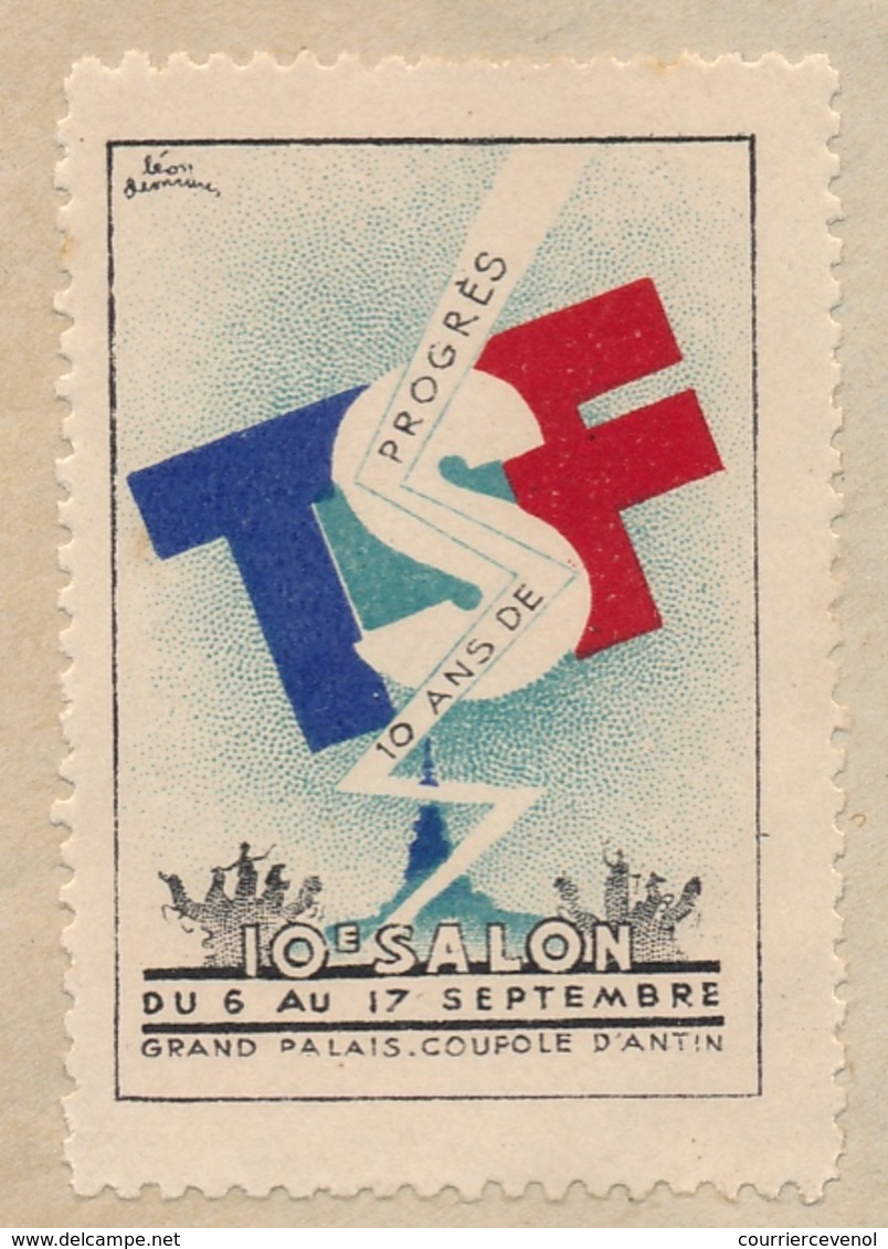 FRANCE - Env En Tête Ouest Omnium PARIS 1933 - Vignette 10eme Salon TSF 10 Ans De Progrès... - Lettere