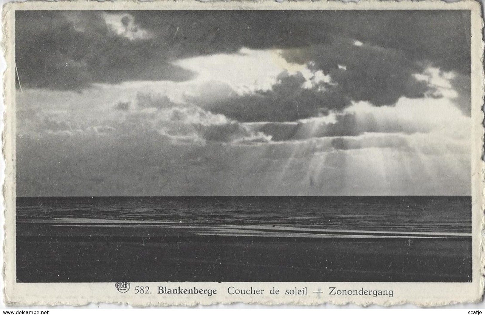 Blankenberge   -     Zonondergang.   -   1949  Naar   Uccle - Blankenberge