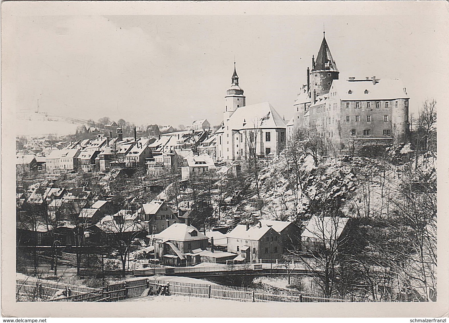 Foto Rohling Für AK Schwarzenberg Schwarzwasser Vorstadt Hammerweg Karlsbader Straße Gasthof ? Winter Erzgebirge Vogel - Schwarzenberg (Erzgeb.)