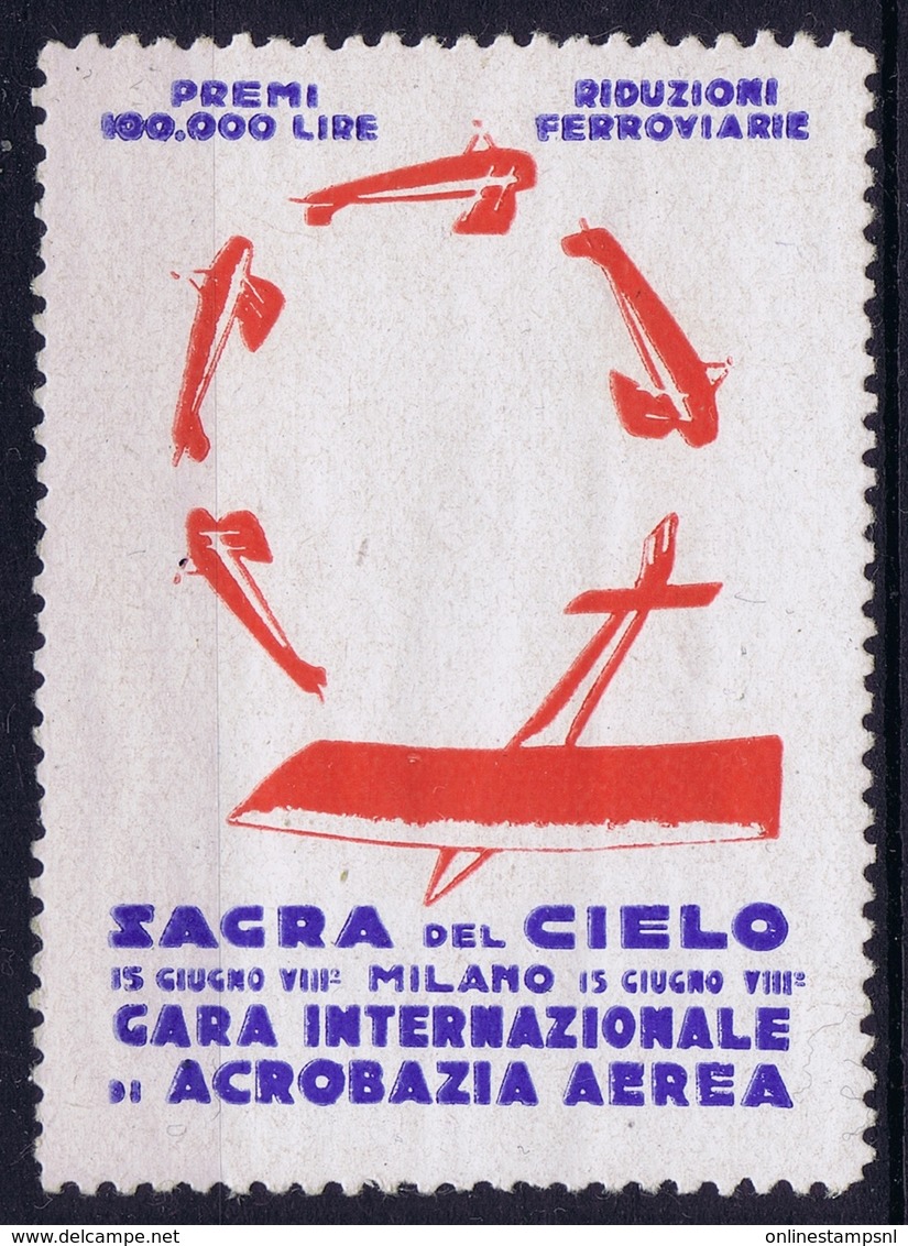 ITALY SAGRA DEL CIELO  GARA INTERNAZIONALE ACROBATIZIA AEREA  1908 ? - Poste Aérienne