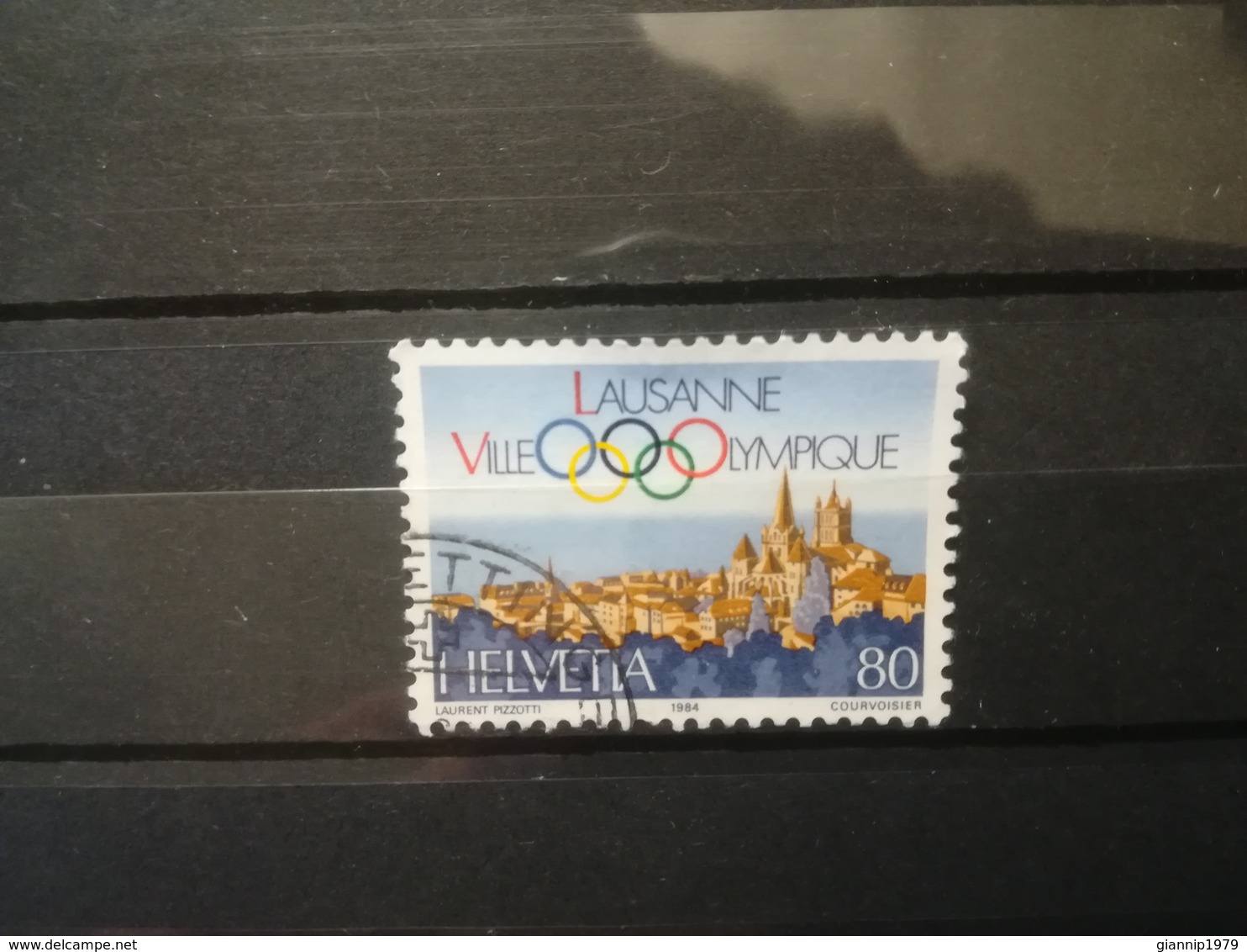 FRANCOBOLLI STAMPS SVIZZERA HELVETIA 1984 USED 60 ANNI ANNIVERSARY OLYMPIC COMMITTEE OBLITERE' SUISSE - Usati