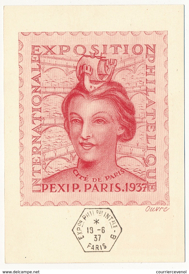 FRANCE - 2 CP (entiers TSC) Exposition PEXIP 1937 - 1 Neuve, 1 Oblitérée - Standard Postcards & Stamped On Demand (before 1995)