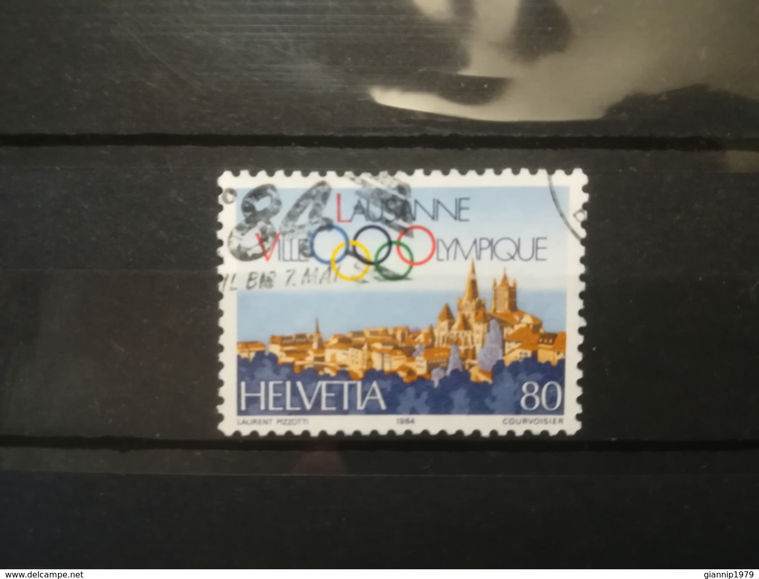 FRANCOBOLLI STAMPS SVIZZERA HELVETIA 1984 USED 60 ANNI ANNIVERSARY OLYMPIC COMMITTEE OBLITERE' SUISSE - Usati