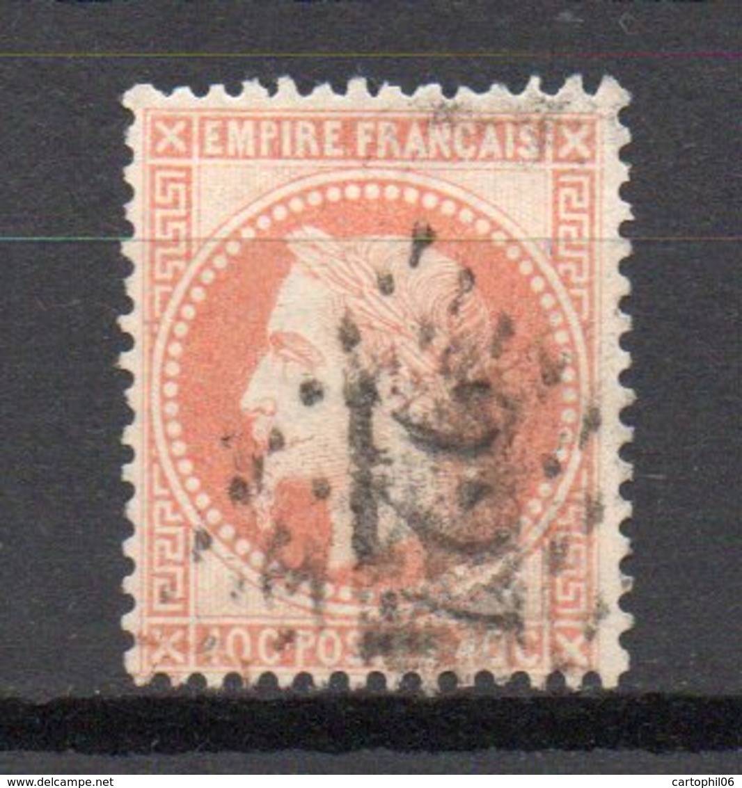 - France N° 31 Oblitéré Losange GC - 40 C. Orange Napoléon III Lauré 1868 - Cote 25 EUR - - 1863-1870 Napoléon III Lauré