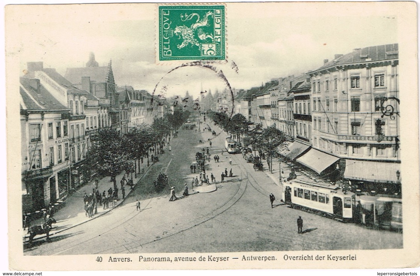 - Carte Postale - Antwerpen - Anvers - Panorama, Avenue De Keyser - Overzicht Der Keyserlei - Tram - Antwerpen