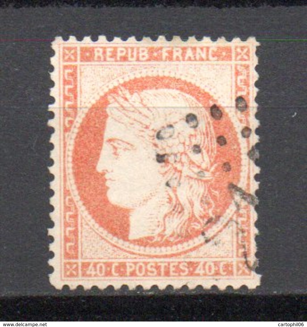 - France N° 38 Oblitéré Losange - 40 C. Orange Cérès Siège De Paris 1870 - Cote 12 EUR - - 1870 Assedio Di Parigi