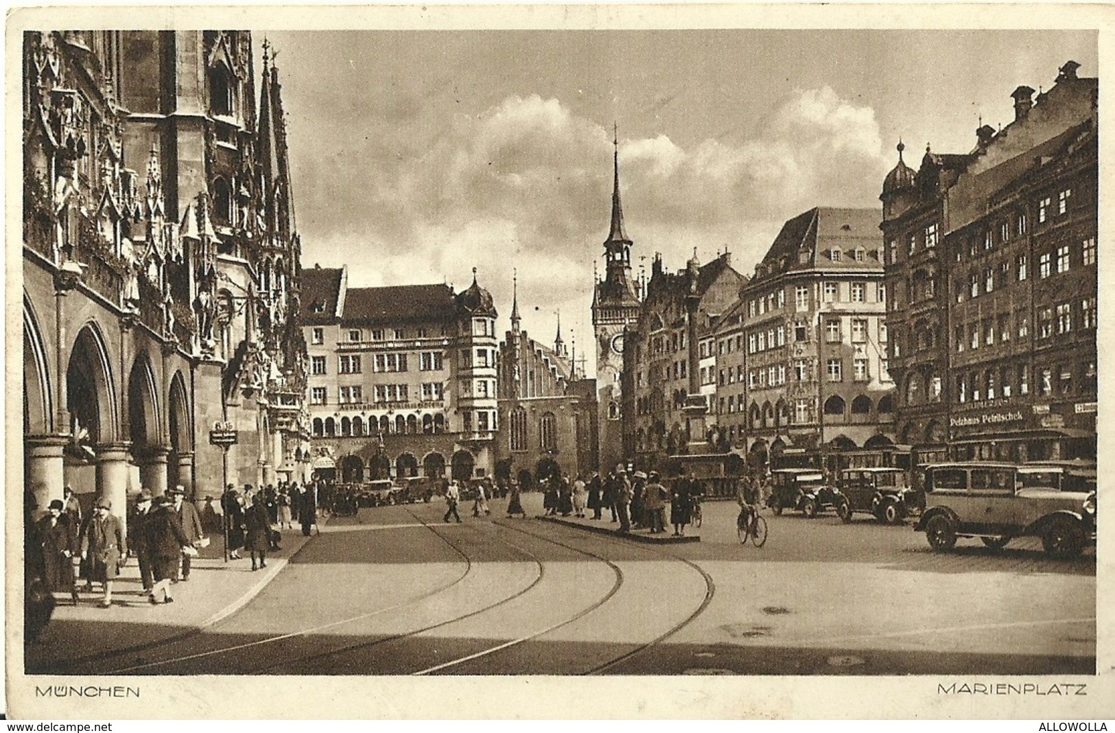 6543 "MUNCHEN MARIENPLATZ"ANIMATA-AUTO '30-TIMBRO DEL PERIODO E TIMBRO PUBBLICITARIO - CART. POST. ORIG.SPED.1938 - München