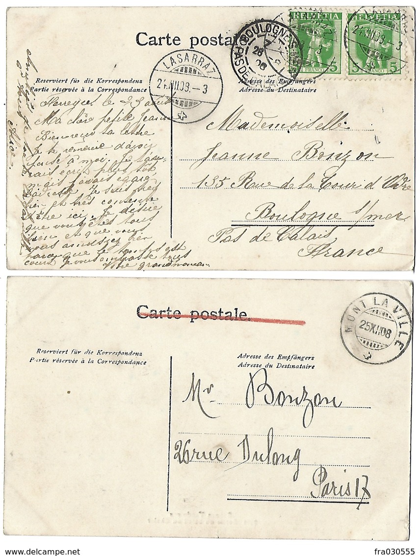 SUISSE - Scènes Vaudoises - Lot De 2 CPA - 1908 à 1909 - Autres & Non Classés