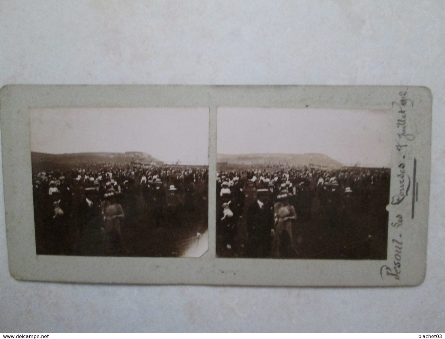 (recto Verso) Vesoul Les Courses 7 Juillet 1912 -- Idem - Stereo-Photographie