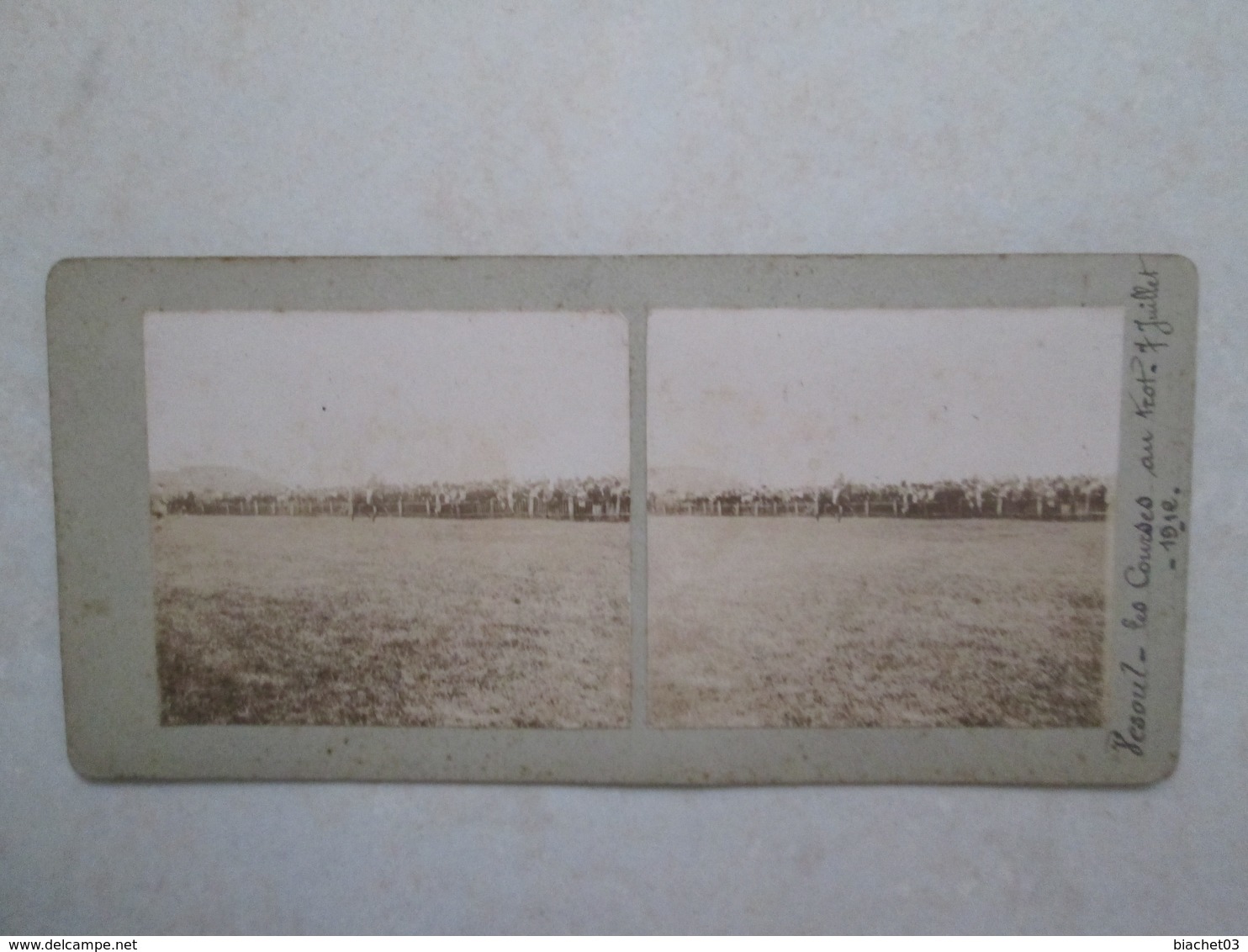 (recto Verso) Vesoul Les Courses 7 Juillet 1912 -- Idem - Stereo-Photographie