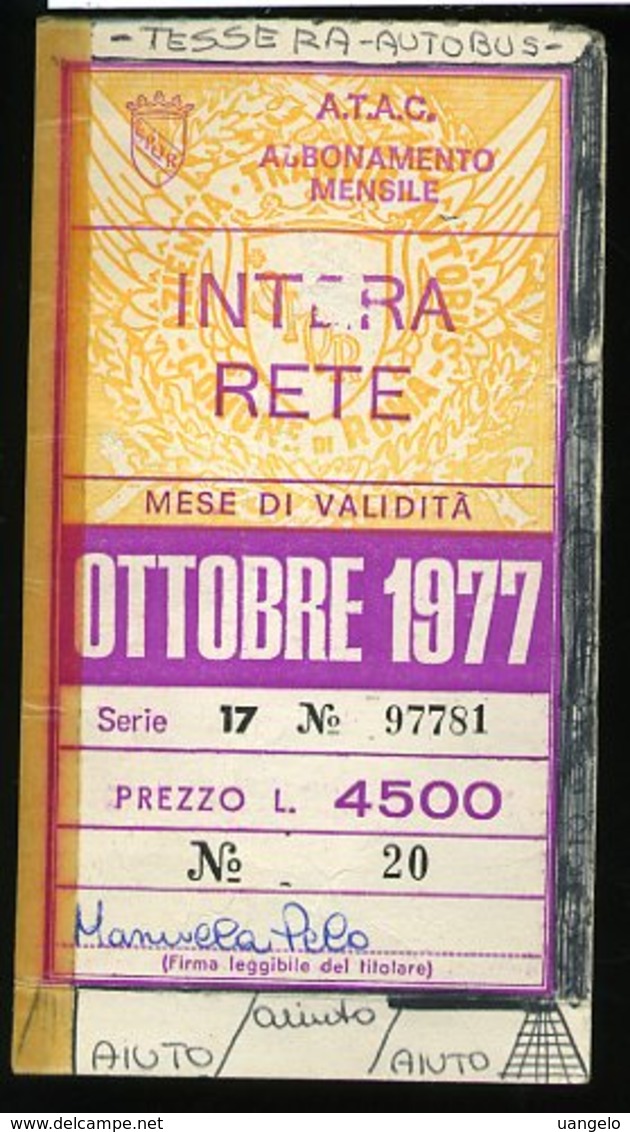 SP81 ATAC INTERA RETE OTTOBRE1977 - Europa