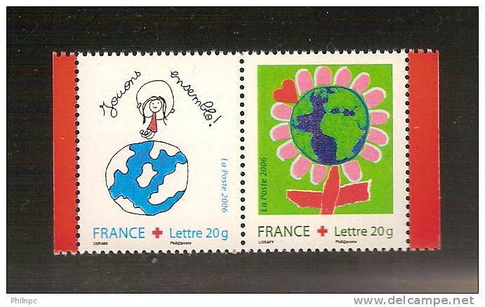 France, P3991, 3991/3992, Neuf **, TTB, Croix-Rouge, Dessine Ton Voeu Pour Les Enfants Du Monde - Ungebraucht