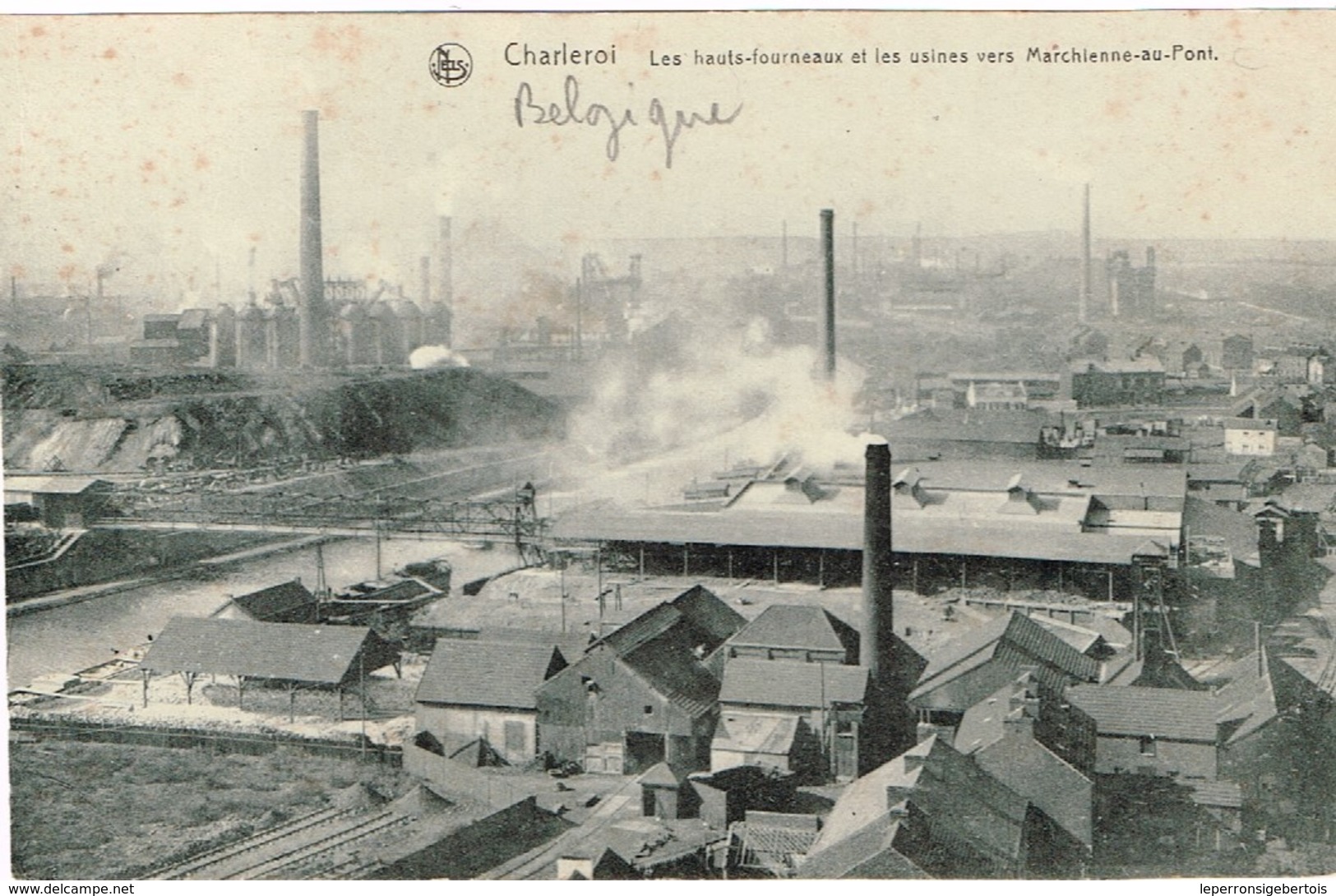 - Carte Postale - Charleroi - Les Hauts Fourneaux Et Usines Vers Marchienne-au-Pont - Nels - Charleroi