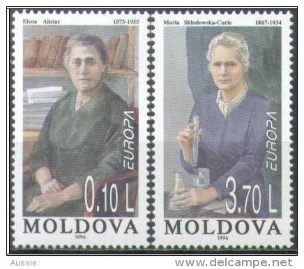 Cept 1996 Moldavie Moldova Yvertn° 176-77 *** MNH Femmes Célèbres Cote 4,50 Euro - Moldavie
