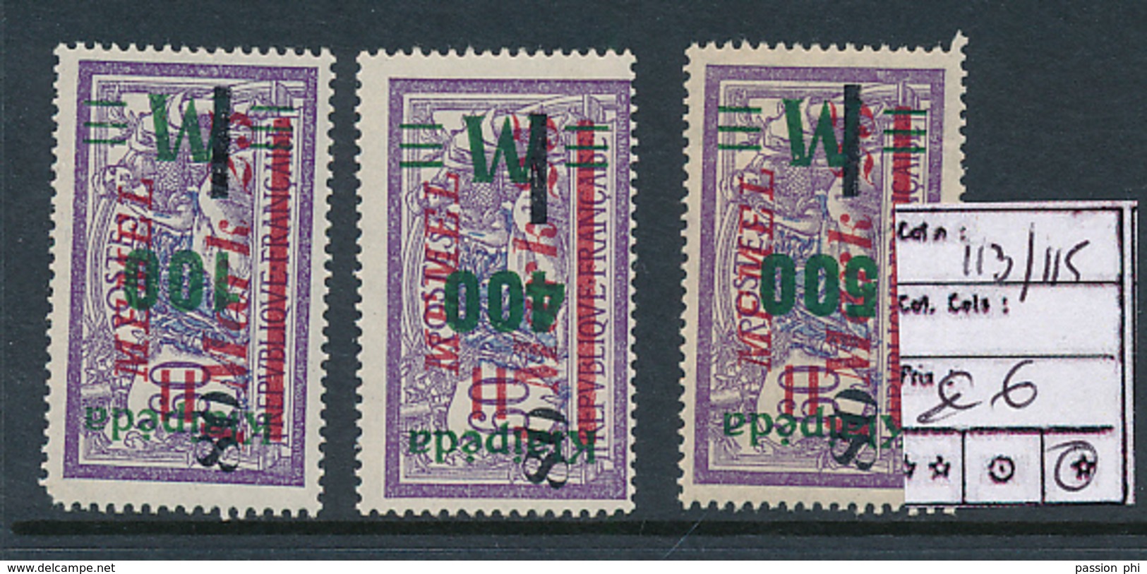 LITHUANIA MEMEL YVERT 113/115 LH - Lituanie