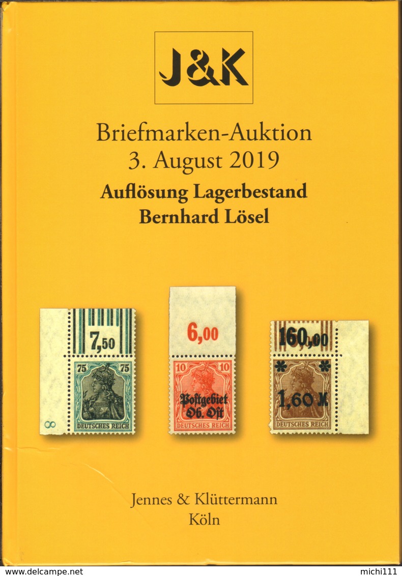 Auflösung Lagerbestand Bernhard Lösel Aukionskatalog J&K 2019 - Catalogues For Auction Houses