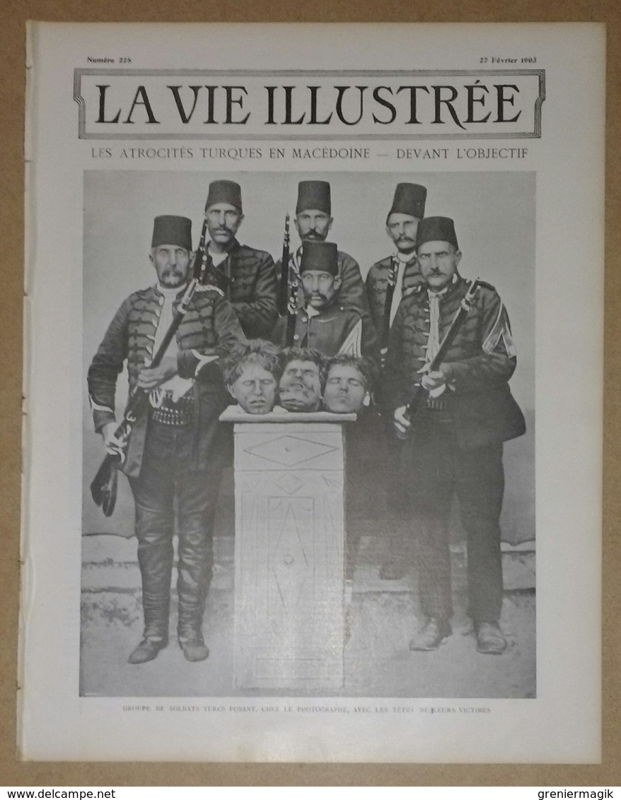 La Vie Illustrée N°228 Du 27/02/1903 Atrocités Turques En Macédoine/La Pantomime/Pape Léon XIII Police Du Vatican/Rugby - Other & Unclassified