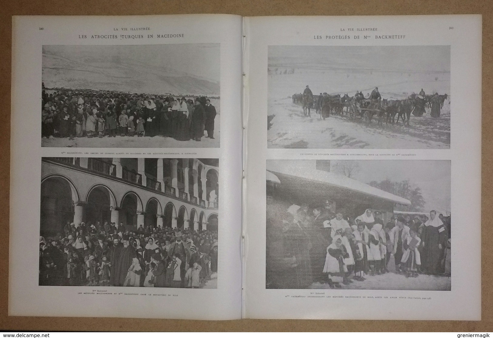 La vie illustrée n°228 du 27/02/1903 Atrocités turques en Macédoine/La pantomime/Pape Léon XIII Police du Vatican/Rugby