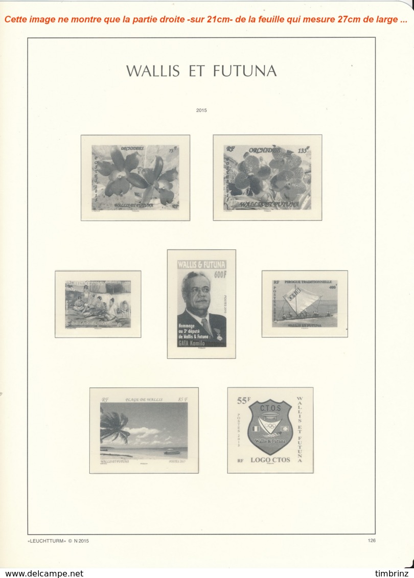 Feuilles Wallis Et Futuna 2015 à Pochettes SF Leuchtturm 354195 - NEUF ..Réf.DIV20167 - Pre-printed Pages