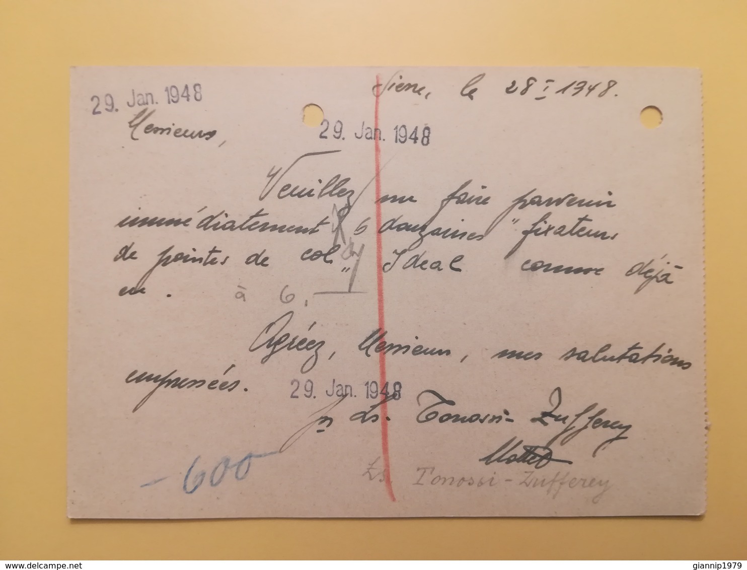 1948 INTERO CARTOLINA POSTCARDS SVIZZERA ANNULLO SIERRE HELVETIA SUISSE POSTKARTE CARTE POSTALE - Interi Postali