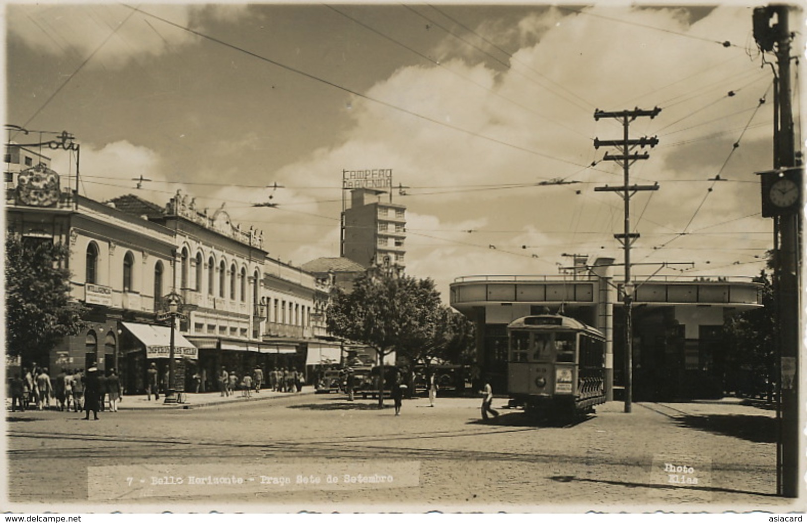 Real Photo Bello Horizonte  Praça Sete De Setembre  Tram Tranvia - Belo Horizonte