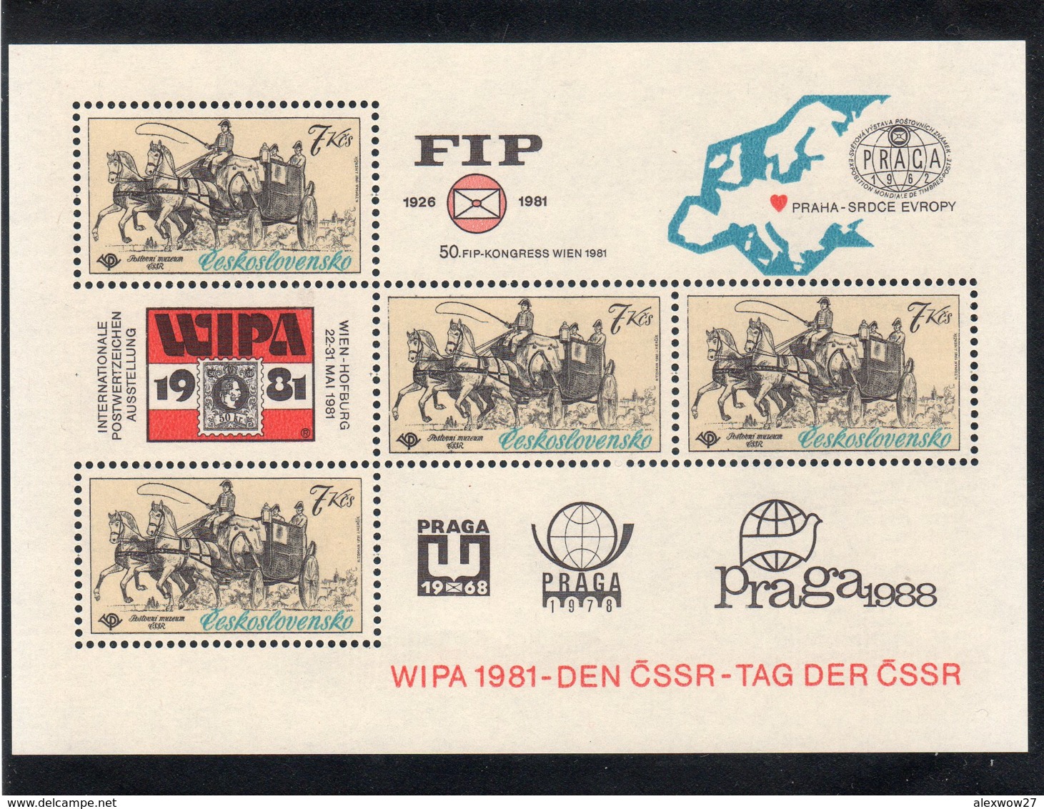 Cecoslovacchia 1981 -- WIPA 1981 --   **MNH - Blocchi & Foglietti