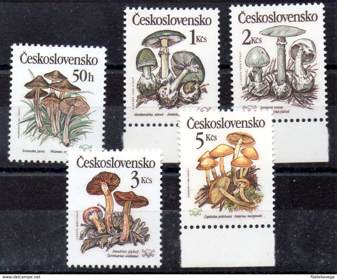 Checoslovaquia Serie Completa N ºYvert 2818/22 ** SETAS (MUSHROOM) - Nuevos