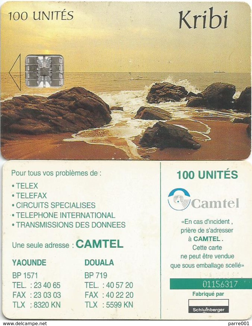 Cameroon Cameroun 100 UT CAM-40 CAMTEL Kribi Beach Schlumberger Phonecard - Kameroen