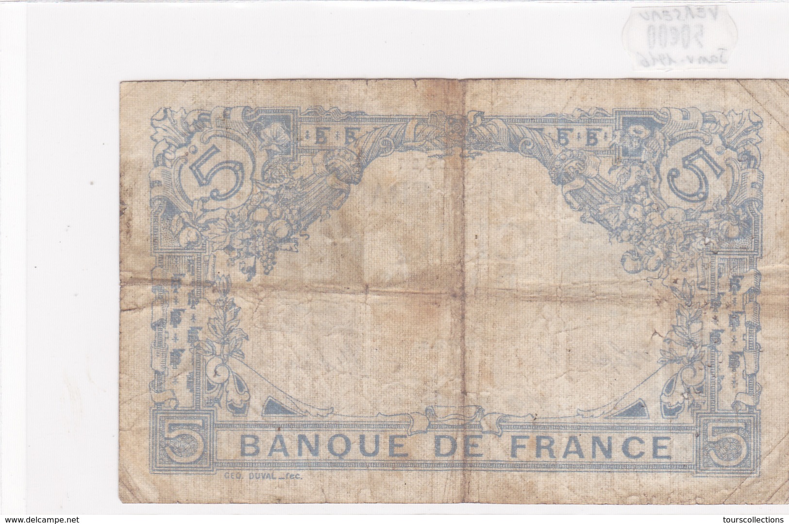 Billet De 5 Francs Bleu Du 24/01/1916 Verseau - L.9973 Alph 027 @ N° Fayette : 2.35 - 5 F 1912-1917 ''Bleu''