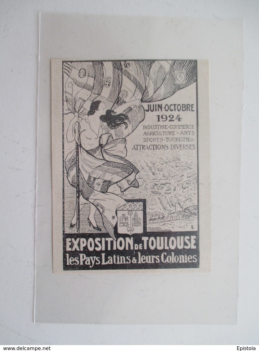 Année(1924)  TOULOUSE (31) Exposition Des Pays Latins & Leurs Colonies   - Ancienne Coupure De Presse - Historical Documents