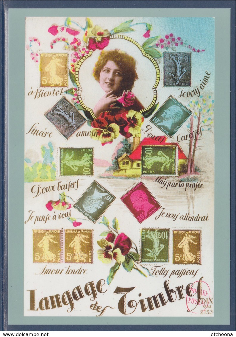 = Type MonTimbraMoi International 20g Entier Carte Postale Langage Des Timbres - PAP : Altri (1995-...)