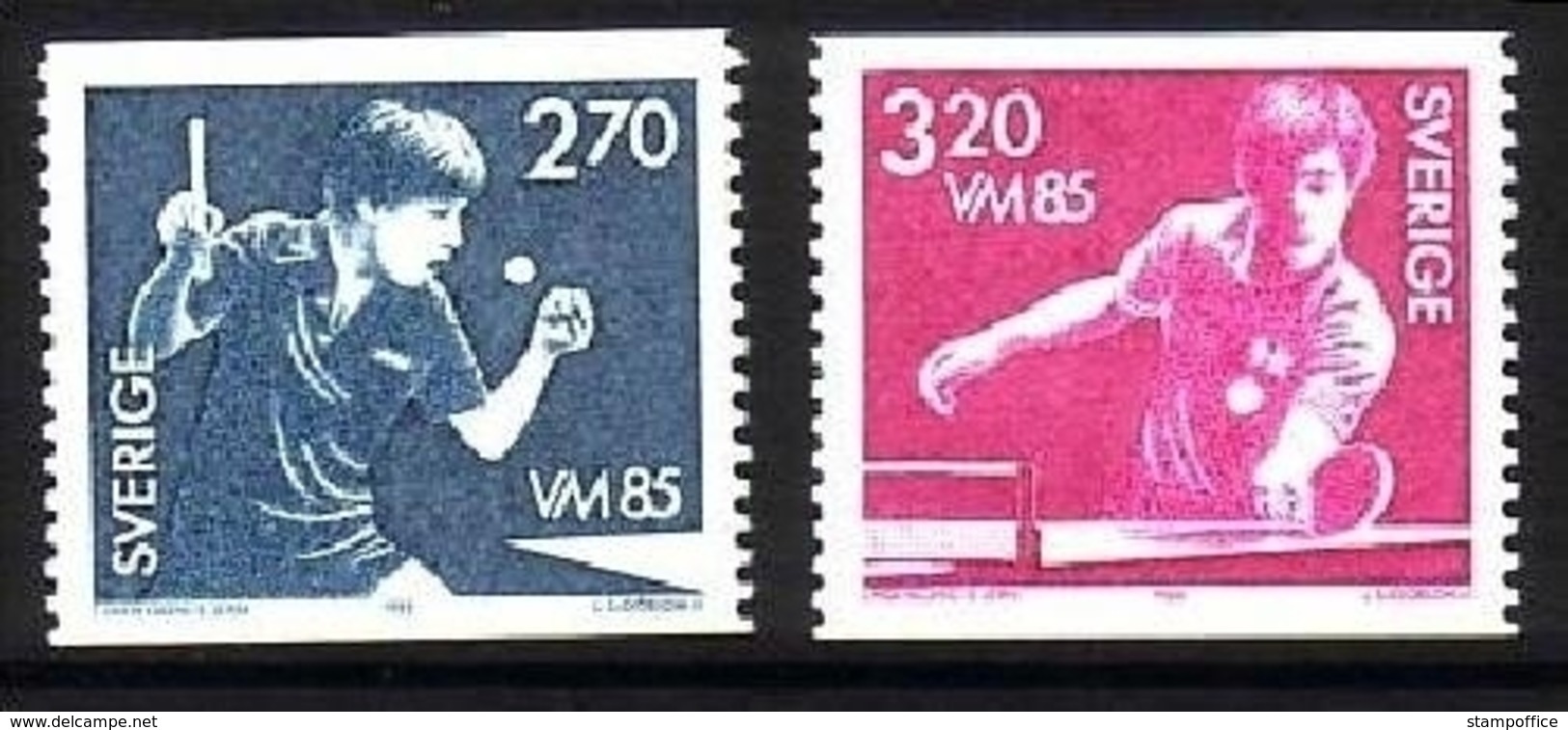 SCHWEDEN MI-NR. 1326-1327 POSTFRISCH(MINT) TISCHTENNIS WM 1985 GÖTEBORG - Tafeltennis