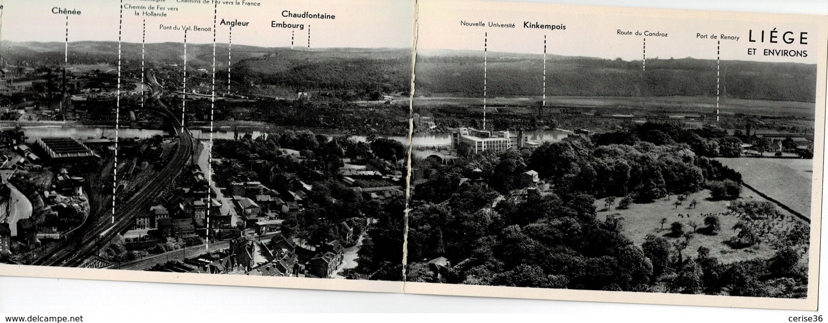 Vue Panoramique De Liège Du Haut Du Mémorial De Cointe En 8 Vues - Liege