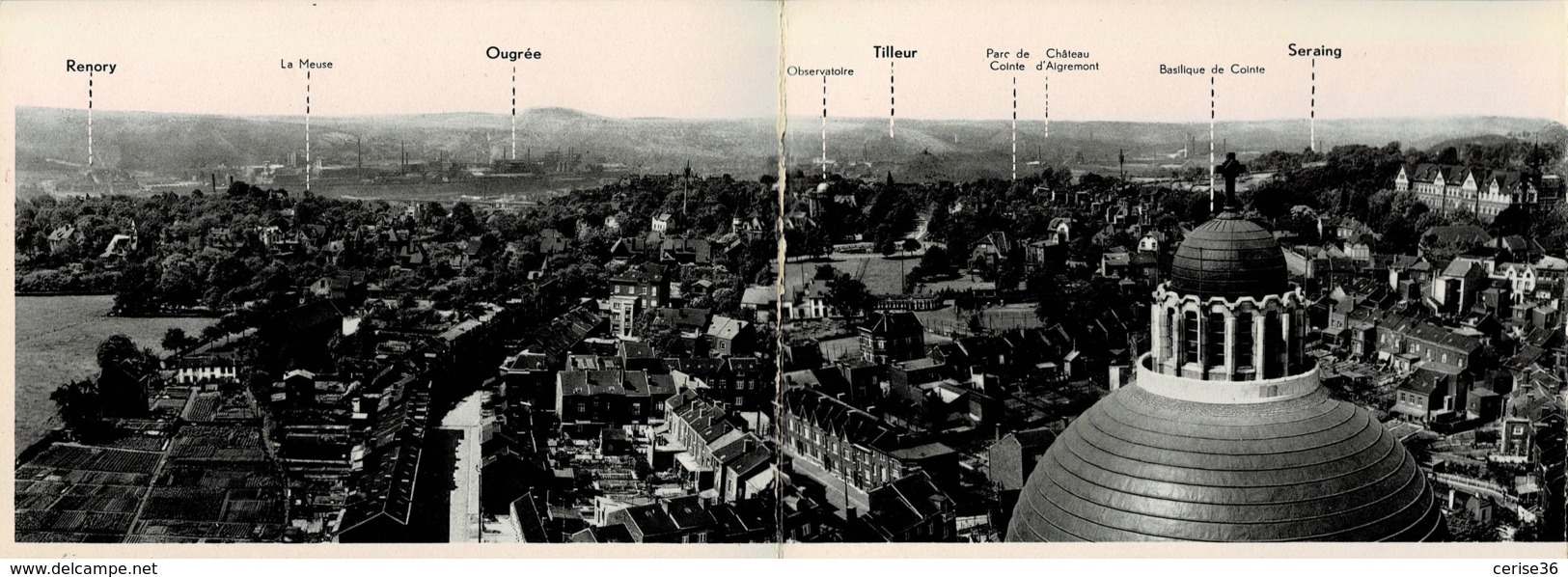 Vue Panoramique De Liège Du Haut Du Mémorial De Cointe En 8 Vues - Luik