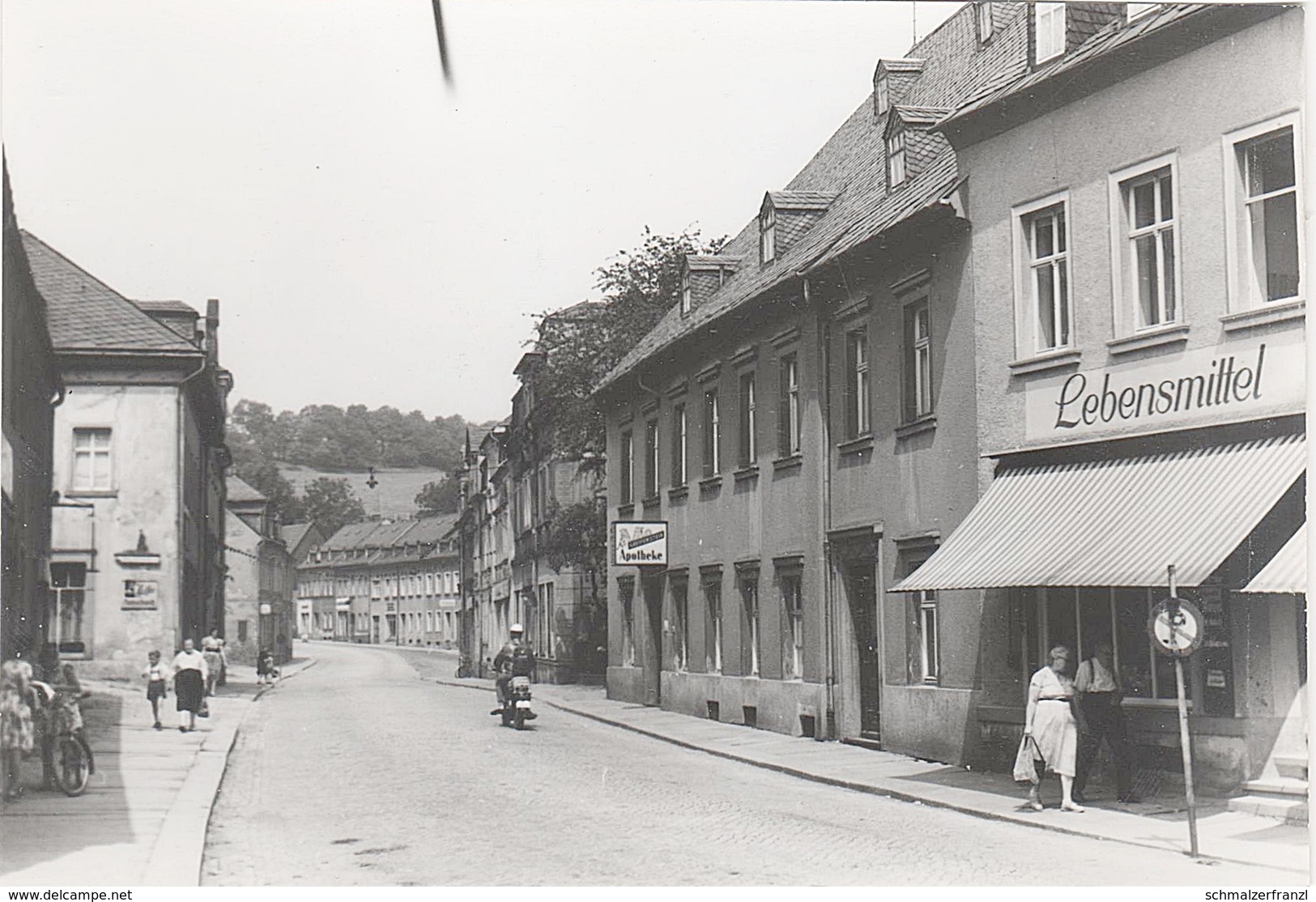 Foto Rohling Für AK ? Thum Chemnitzer Straße Der Befreiung HO Konsum Lebensmittel Laden A Georgstraße Erzgebirge DDR - Thum