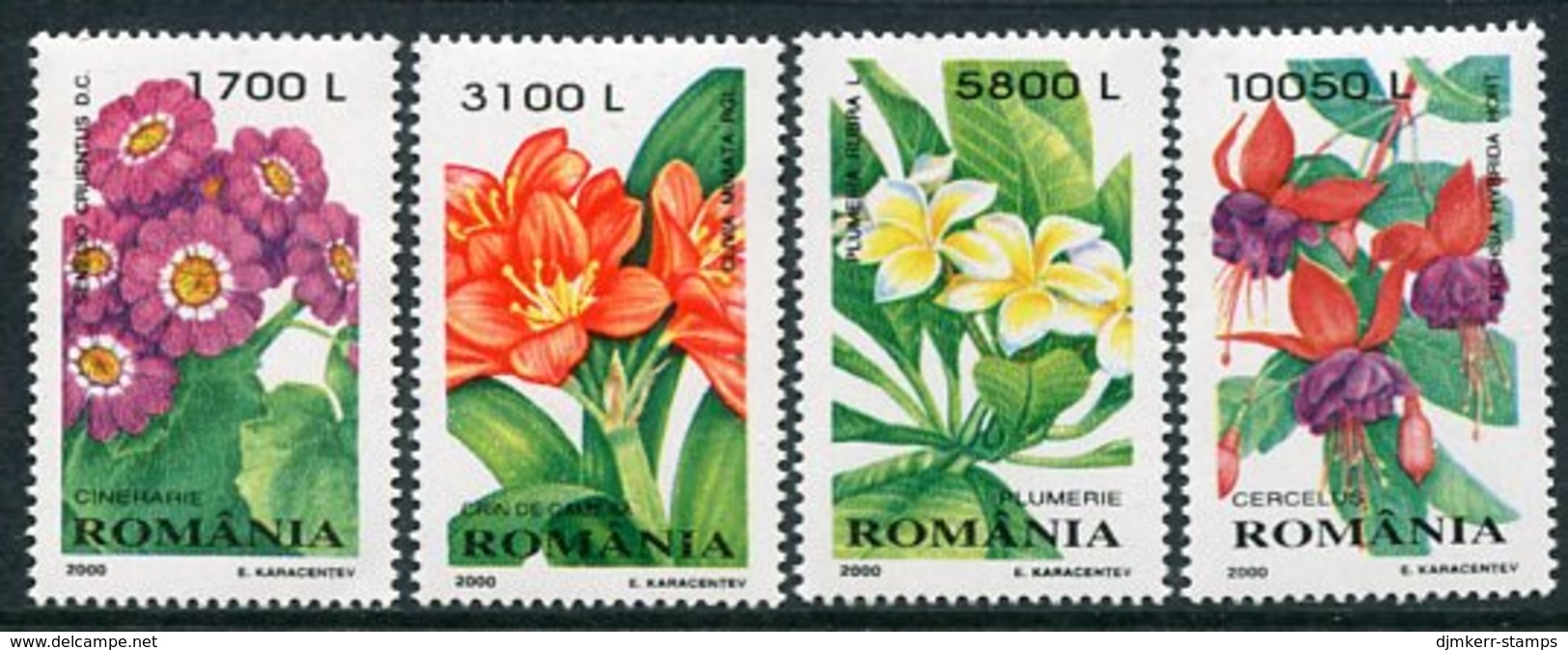 ROMANIA 2000 Flowering Plants MNH / **.  Michel 5478-81 - Nuevos