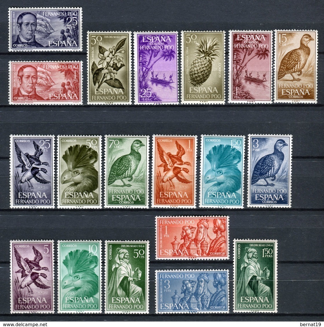 Fernando Poo 1960-1968 COMPLETO ** MNH. - Fernando Po