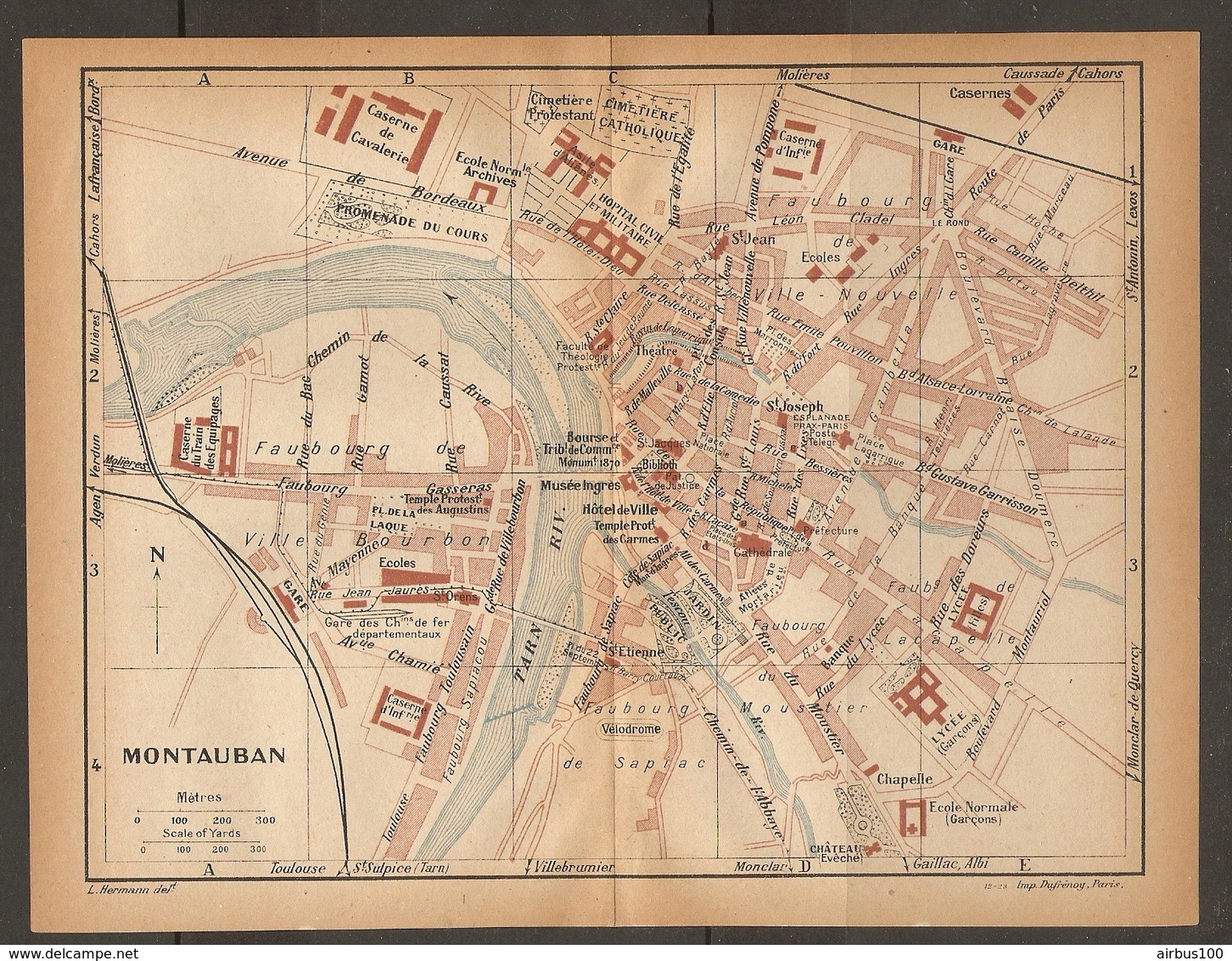 CARTE PLAN 1923 MONTAUBAN - CASERNES De CAVALERIE D'INFANTERIE VÉLODROME ARCHIVES - Topographical Maps