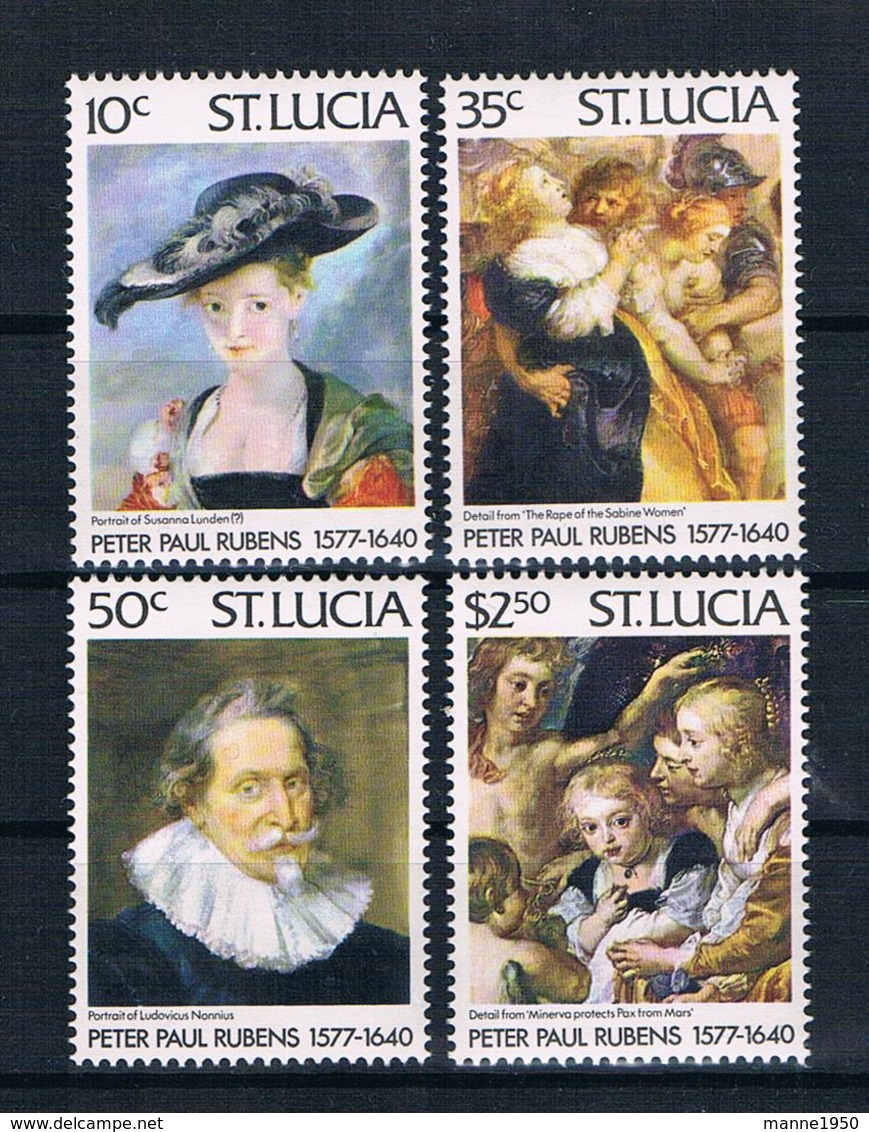 St. Lucia 1977 Gemälde/Rubens Mi.Nr. 427/30 Kpl. Satz ** - St.Lucie (1979-...)