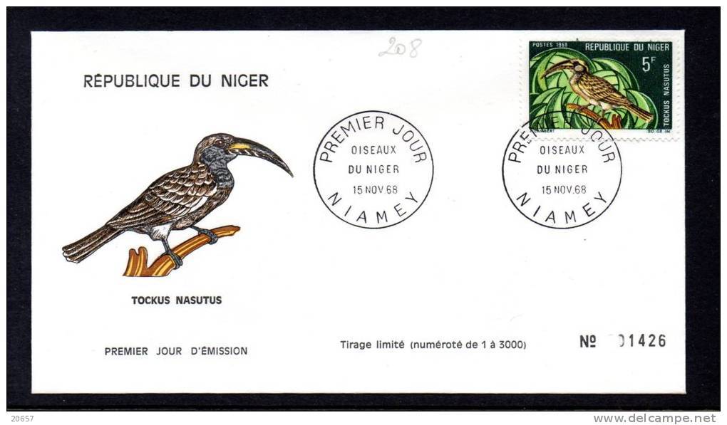 Niger 0208/15 Fdcs Oiseaux Endémiques Du Niger - Autres & Non Classés