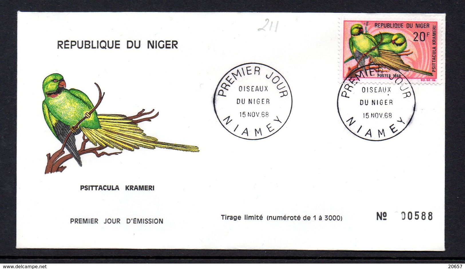 Niger 0208/15 Fdcs Oiseaux Endémiques Du Niger - Autres & Non Classés