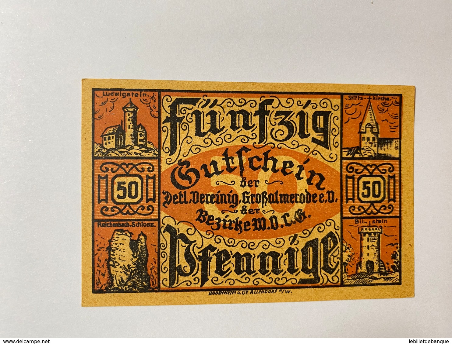 Allemagne Notgeld Wolg 50 Pfennig - Collezioni