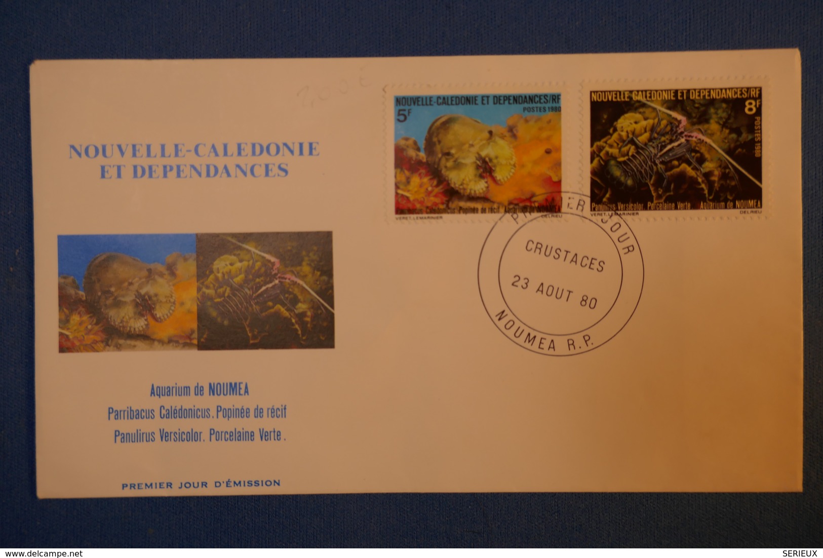 401 NOUVELLE CALEDONIE BELLE LETTRE 1980 CRUSTACéS AQUARIUM NOUMEA + AFFRANCHISSEMENT PLAISANT - Covers & Documents