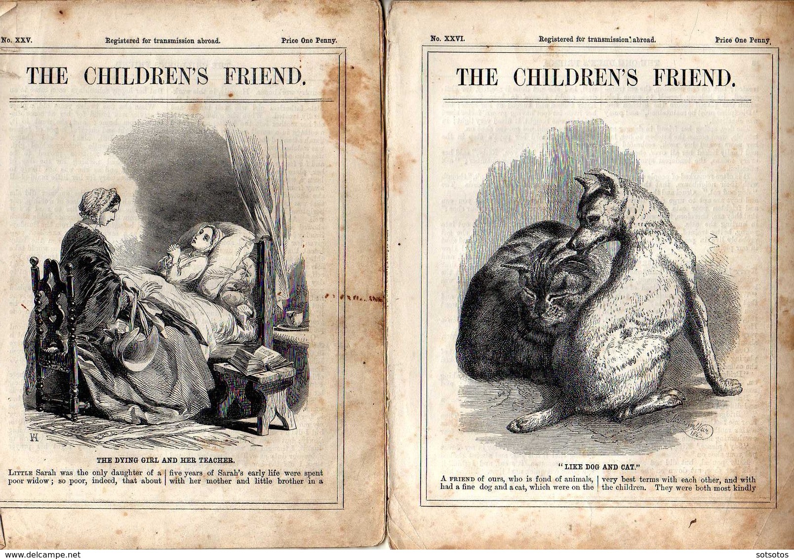 The Childrens Friend: No XXV To XXXVI - 12 Issues Of 1863 (Jan To Dec) With Too Many Pictures And Many Interesting Artic - Voor Kinderen