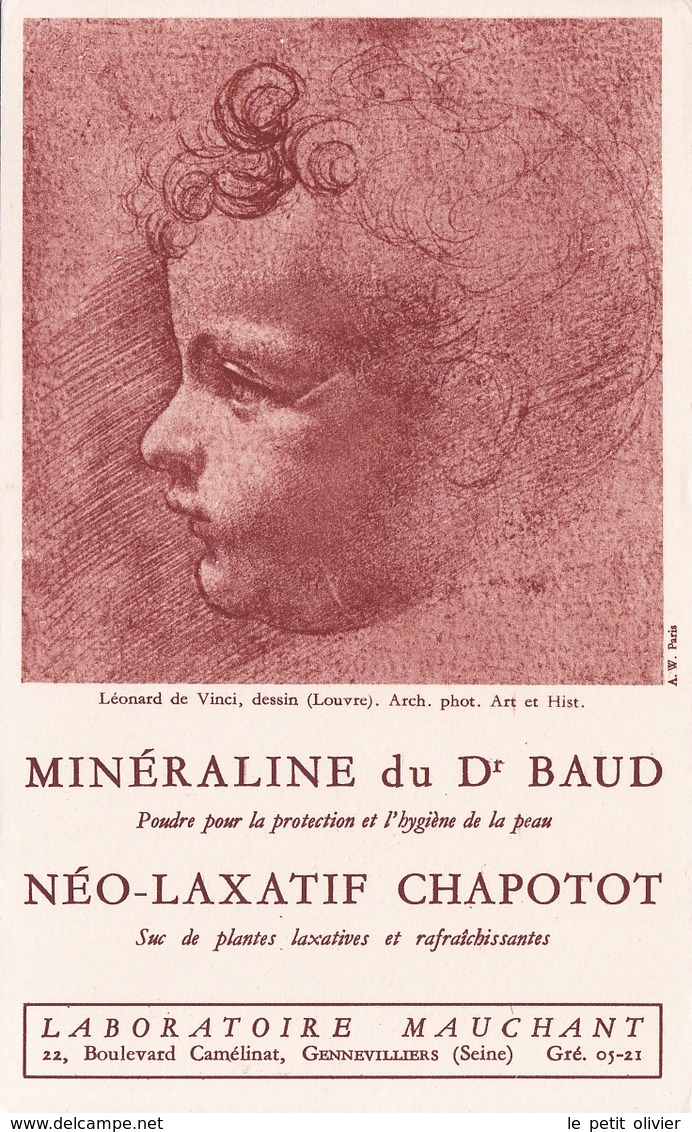 BUVARD PRODUIT PHARMACEUTIQUE ANNÉES 60 / MINERALINE / LABORATOIRE MAUCHANT / HYGIENE DE LA PEAU / PARIS - Droguerías