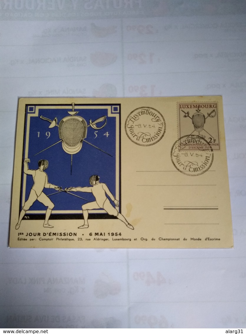 Fencing Escrime 1954 Illustrated Fdcard - Frankeermachines (EMA)