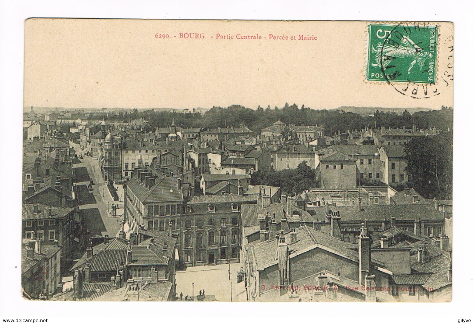 Cpa (01) Bourg. Partie Centrale.Percé Et Mairie . (B1.008) - Ars-sur-Formans